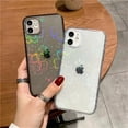 thumbnail image 2 of Fashion Gradient Laser Love Heart Leaf Pattern Case For iPhone 15 11 12 13 Pro Max X XS XR 7 8 Plus Clear Cover With Hearts, 2 of 7