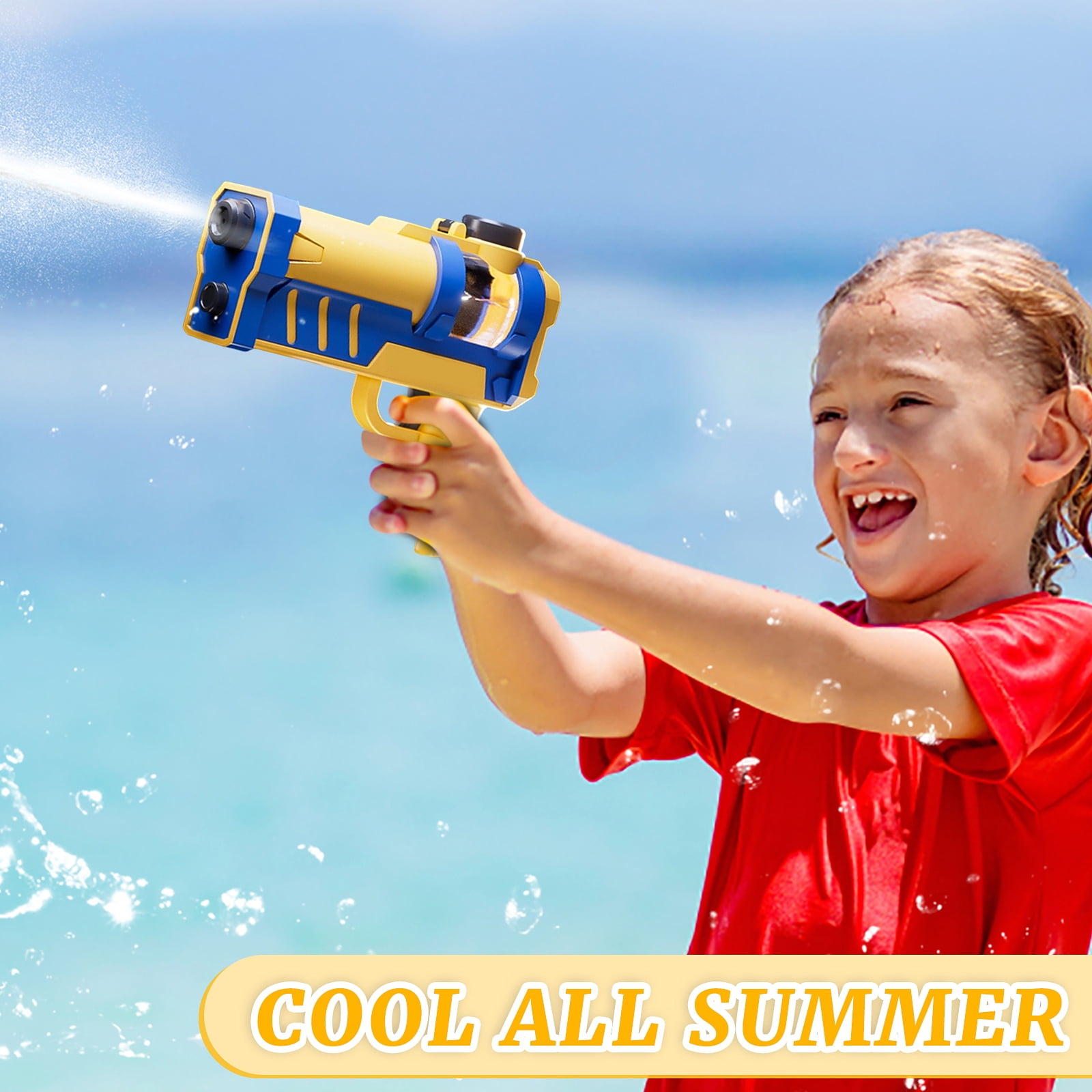 Pulse Electric Rapid Fire Water Gun High Pressure Long Range Shooting for Outdoor Summer Fun Pool Beach and Backyard Water Play