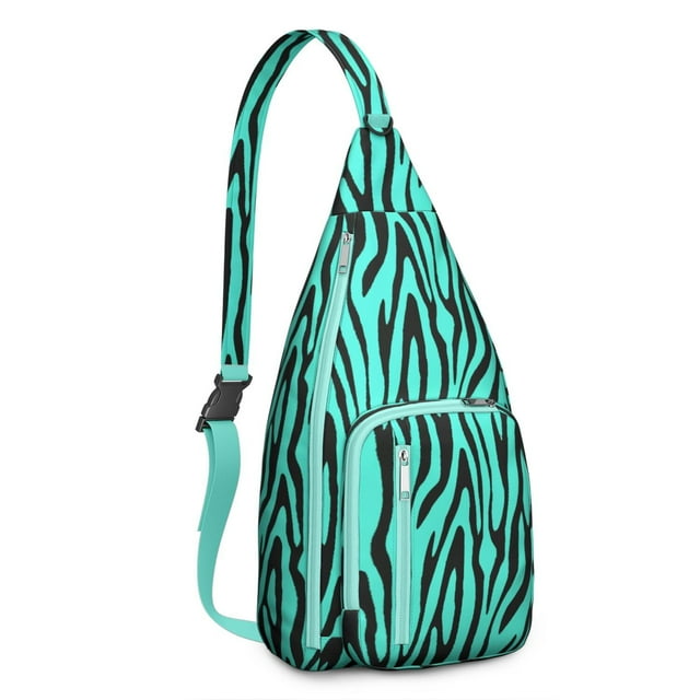 Aesthetic Cheetah Sling Backpack - Fashion Forward Spot Pattern, Layered Storage Shoulder Bag