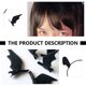 thumbnail image 4 of GOOHOCHY 3pcs Halloween Bat Wings Clips para el cabello con tocado de cosplay creativo de banda para la cabeza, 4 of 7