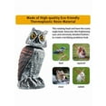 thumbnail image 2 of Owl Decoy With Rotating Head, Natural Owl Scarecrow With Frightening Sound To Keep Birds Away, 2 of 7