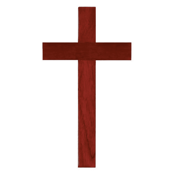 Cherry Woodgrain 10 Inch Mahogany Wood Decorative Hanging Wall Cross