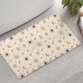 thumbnail image 2 of Beige Sun Moon Star Comet Pattern Bathroom Rugs Mat,Non Slip Microfiber Bathroom Rug,Rubber Backing,Soft Bathroom Mats for Bathroom Floor,Tub and Shower,17x30in(43x75cm), 2 of 5