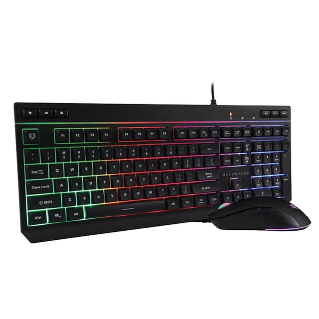 Kit Teclado y Mouse Gamer Balam Rush SQUAD MASTER PLUS KTM555 Alámbrico USB RGB Negro BR-936286