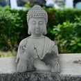 thumbnail image 4 of Estatua Figurita Coleccionable Adorno Artesanal Escultura de Estilo Chino para Tienda Decoración de Meditación para Sala de Yoga Soledad Estatua de Buda al aire libre, 4 of 10