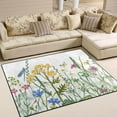 thumbnail image 2 of Dreamtimes Vintage Colorful Herbs and Wild Flowers Floral Area Rug, 4'x5' Pet & Child Friendly Carpet for Living Room Bedroom Dining Room,Indoor Outdoor Soft Rug Washable Non Slip Comfortable Area Rug, 2 of 6
