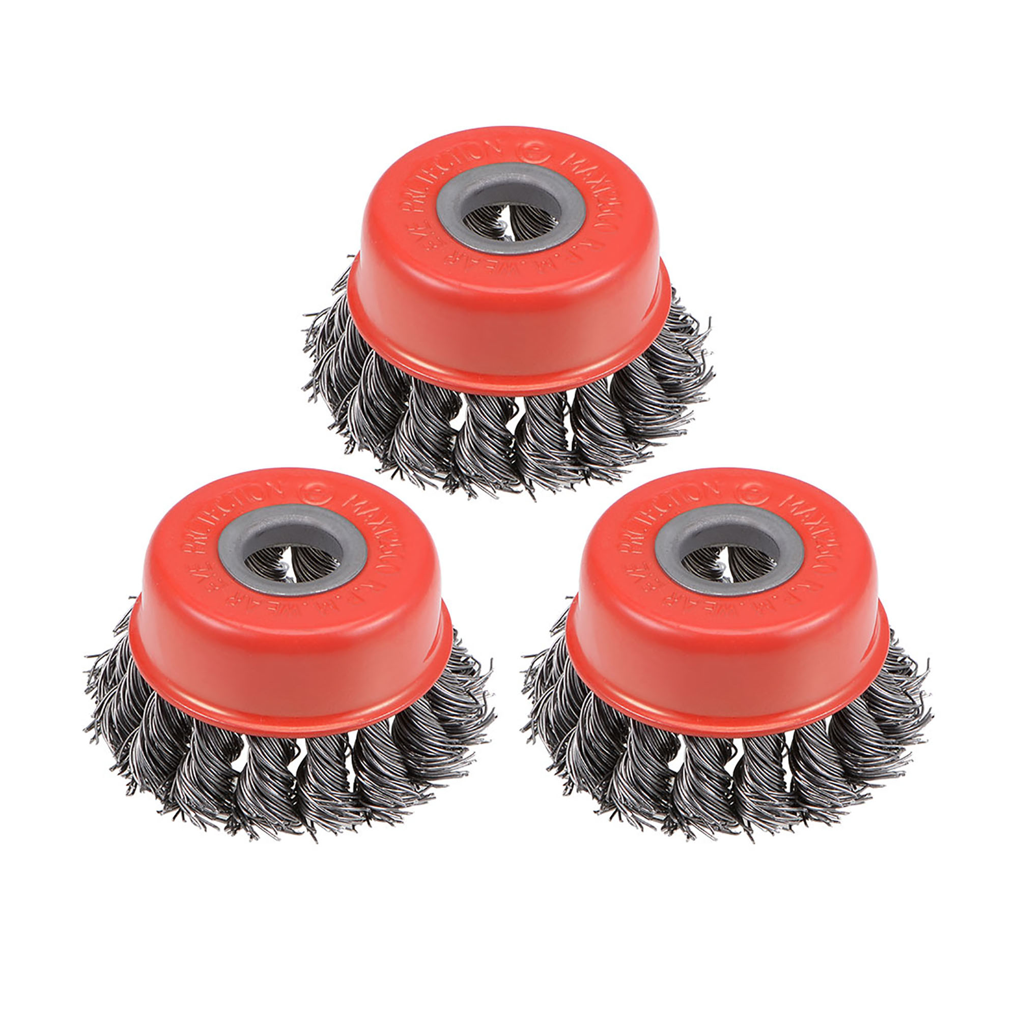 21/2Inch Wire Cup Brush Twist Knotted Crimped Steel with 5/8Inch