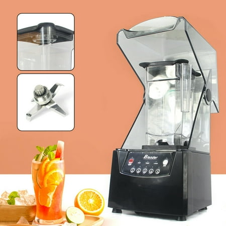 

1.8L Commercial Smoothie Blender Soundproof Cover Juicer Mixer for Puree Ice Crush Shakes