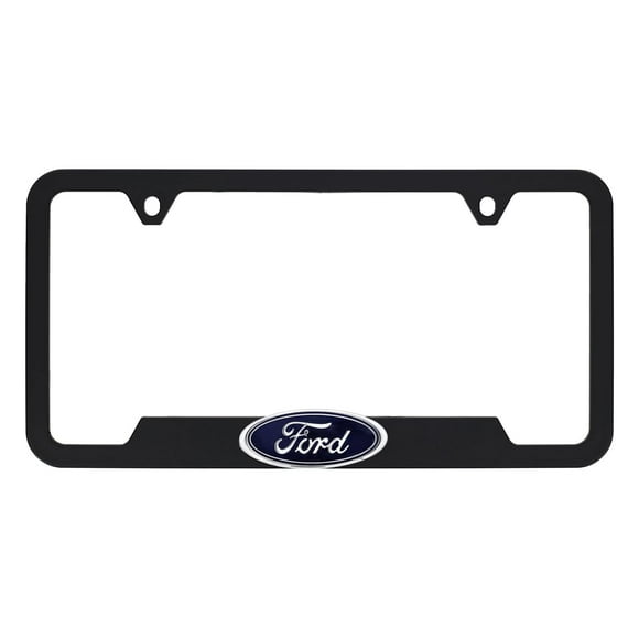 Marco para Placa Ford con Logo 3D en Plástico ABS Negro