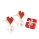 thumbnail image 1 of Pendientes de Tuerca Con Diamantes de Imitación ANGGREK En Forma de Corazón 2 cm, 1 of 7