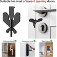 thumbnail image 3 of Travel Door Security Lock, Door Lock Gadget for Travel, Anterlock - Premium Door Lock, Butterfly Door Stopper, Adjustable Portable Door Stopper for Apartments, Hotels, Travelsafelock (Black*2), 3 of 8
