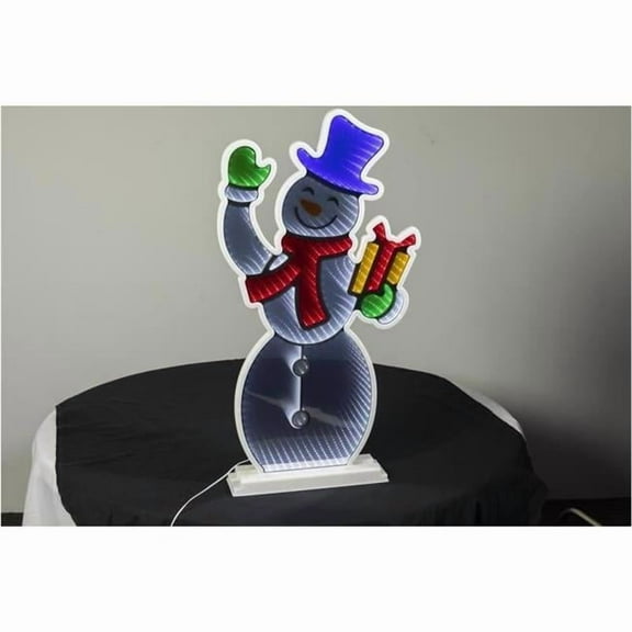 Ace Trading 9106930 31 in. LED Infinity Snowman Yard Decor