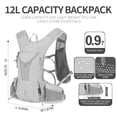 thumbnail image 2 of IX INOXTO Mochila de hidratación, mochila de agua ligera con vejiga de hidratación de 2 litros para hombres y mujeres, chaleco de hidratación para correr, senderismo, ciclismo, carrera, escalada (gris, 2 of 5