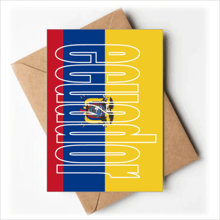 Ecuador Country Flag Name Greeting Cards You are Invited Invitations