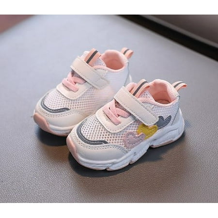 Light Up Shoes Toddler Toddler Sneakers Children s Sports Mesh Shoes Unisex Cartoon Heart Decoration for Toddler Shoes