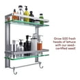 thumbnail image 2 of Vdomus Silver Glass Bathroom Wall Organizer Shelf w/Towel Bar, 15.2x5"", 2 of 7