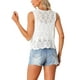 thumbnail image 3 of INSPIRAR CHIC Chaleco de Encaje Floral Sin Mangas Abierto Frontal Talla XL Blanco, 3 of 6