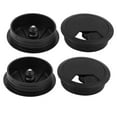 thumbnail image 1 of Desk Grommet 2 Inch, Plastic Desk Wire Cord Cable Hole Cover Grommet - 4 Packs, Black, 1 of 5
