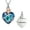 Blue/Rose, variant on Crystal Heart with Rose Flower Cremation Jewelry for Ashes Urn Necklace Lockets for Human Ashes Pet Ashes Necklace for Women