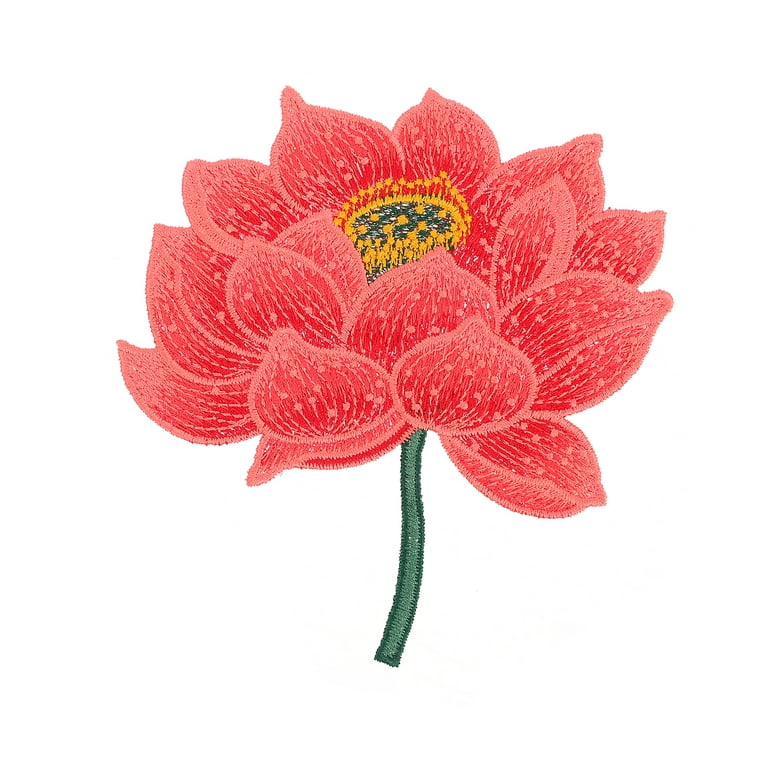 iron-on flower patches designs lotus applique