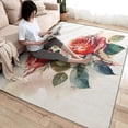 thumbnail image 2 of Red Roses Rug 4x5 Area Rugs for Bedroom Living Room, Floral Area Rug, Flower Carpet Machine Washable Non-Slip Rug, Soft Low Pile Area Rug, Indoor Decorative Rugs la&163, 2 of 7