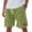 Green, variant on GrmtClth Mens Linen Shorts Elastic Waist Drawstring Casual Cotton Shorts Loose Summer Beach Vacation Shorts Classic Fit Stretch Outdoor Hiking Shorts with Pocket Army Green 4XL