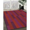 thumbnail image 3 of Ahgly Company Machine Washable Indoor Square Transitional Crimson Red Area Rugs, 4' Square, 3 of 7