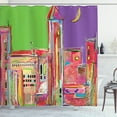 thumbnail image 1 of Ambesonne Fine Art Shower Curtain, Pastel Sky Town, 69"Wx70"L, Multicolor, 1 of 3