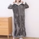 thumbnail image 1 of Batas de baño para mujer, bata de baño alargada, mantiene el calor, solapa, mismo estilo para hombres y mujeres, pijama de manga larga para mujer., 1 of 4