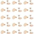 thumbnail image 2 of 30 Pcs 304 Stainless Steel Stud Earring Findings with Earring Backs Textured Flat Round Earring Stud Rose Gold Ion Plating(IP) Hypoallergenic Post Earrings for DIY Jewellery Making, 2 of 9