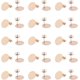 thumbnail image 1 of 30 piezas de aretes de acero inoxidable 304 con cierre de presión, planos y redondos, texturizados, chapados en oro rosa (IP), hipoalergénicos., 1 of 9