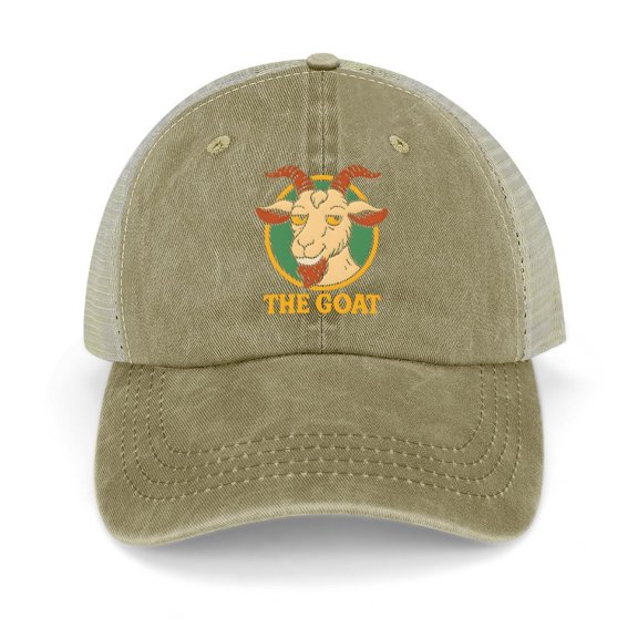The Goat Khaki Baseball Cap for Men Women, Adjustable Snapback Hats Trucker Hat