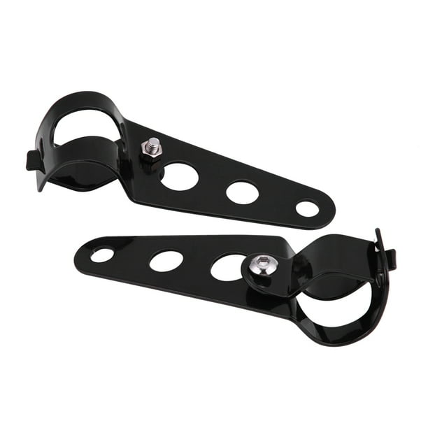 Soporte para faro de motocicleta, 1 par de soportes para faros delanteros de acero inoxidable, soporte para montaje de faros delanteros True Excellence