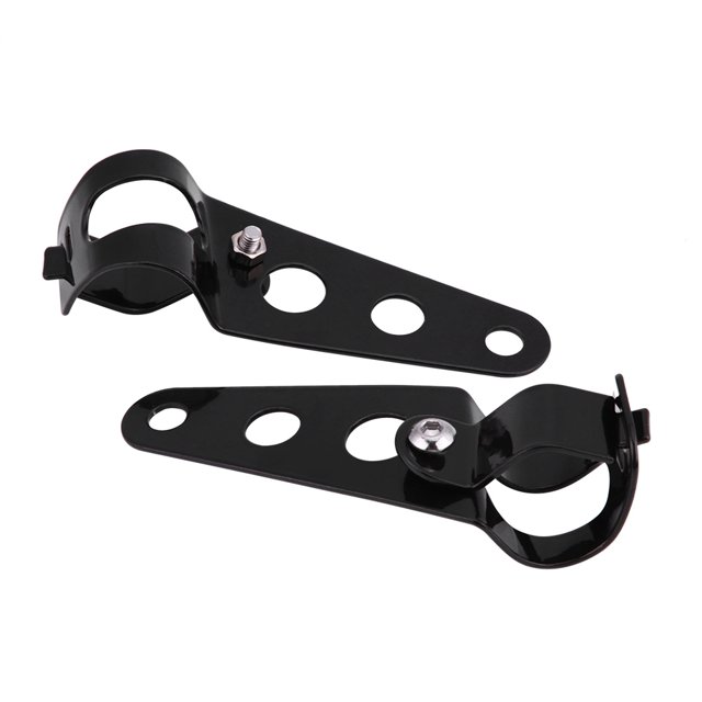 Soporte para faro de motocicleta, 1 par de soportes para faros delanteros de acero inoxidable, soporte para montaje de faros delanteros True Excellence