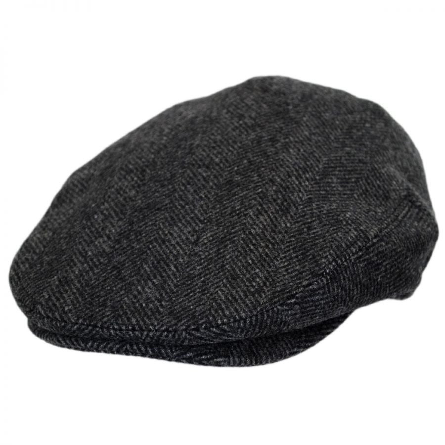 Gap Black and Grey Herringbone Newsboy/Cabbie Cap Size S/M Hat 