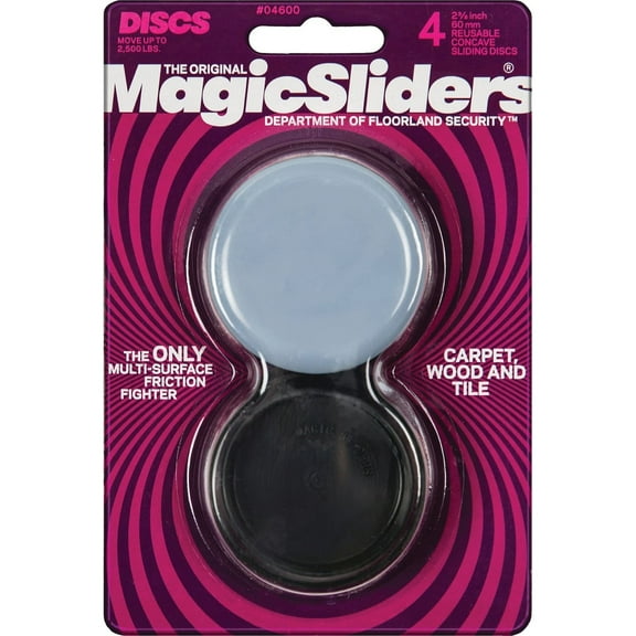 Magic Sliders 2-3/8 In. Concave Round Furniture Glide,(4-Pack) 04600 Pack of 5