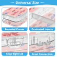 thumbnail image 4 of Plastic Pencil Box Large Capacity Pencil Boxes Clear Boxes with Snap-Tight Lid Stylish Office Supplies Storage Organizer Box Bows and Strawberries Pattern, 4 of 7
