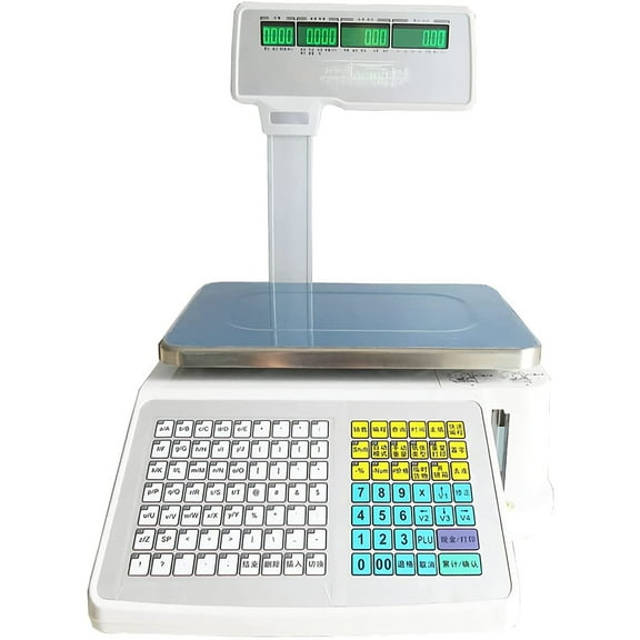 PreAsion 15kg Digital Price Computing Scale Four Window Pole LCD Display