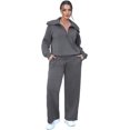 thumbnail image 3 of Lounge Sets For Women 2023 Oversized Half Zip Sweatshirt And Wide Leg Sweatpant 2 Piece Outfits Sweatsuit Tracksuit, 3 of 6