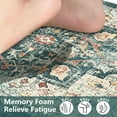 thumbnail image 4 of Cushioned Kitchen Floor Mats Set of 2, Non Slip Kitchen Rugs, Teal Anti-Fatigue Kitchen Mat Waterproof, Ergonomic Memory Foam Standing Mat for Bar,Office,Desk,Laundry, 4 of 6