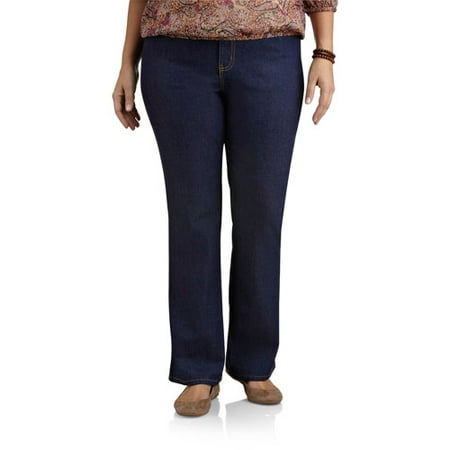 Faded Glory Women's Plus-Size Basic Bootcut Jeans - Walmart.com