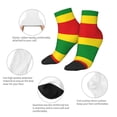 thumbnail image 4 of Adult Quarter Ankle Socks Rastafari Flag Cushion Ventilation Sports Socks, 4 of 7