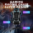 thumbnail image 3 of BIQWBIC Gaming Chair, Ergonomic Office Chair with Massage Lumbar Support ，Adjustable Seat, Lumbar Support, Armrest, Headrest, Grey, 3 of 5