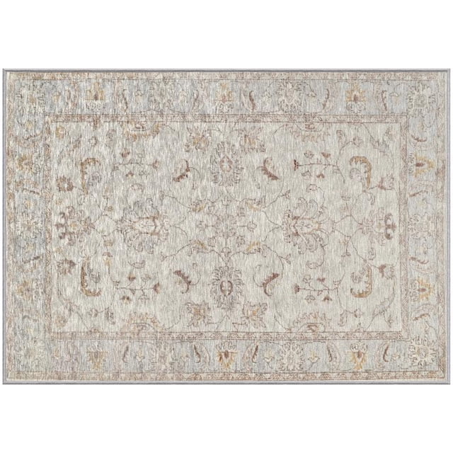 Alfombra Accent Gel Pro de poliéster geométrico beige, 60 x 90 cm