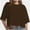 Coffee, variant on Women's Comfy Basic Workout Gym Short Sleeve Crop Tops Casual Loose Oversized T-Shirts