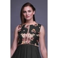 thumbnail image 5 of Bimba Black Floral Anarkali Dress For Women Indian Ethnic Printed Kurti Long Kurta Party Dress Large, 5 of 6