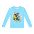 thumbnail image 4 of Pyjamas pour Enfants Garçons Ensemble de Pyjama Imprimé Dinosaure Col Rond Manches Longues Pantalon 2 Pcs Printemps Automne Pyjamas pour Enfants Bleu Clair 7 Ans-8 Ans, 4 of 5