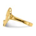 thumbnail image 5 of Auriga Fine Jewelry 14K Yellow Gold Polished Dolphins Heart Ring Size 7 for Women, 5 of 6