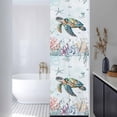 thumbnail image 3 of Sea Turtle Coastal Window Privacy Film, Summer Beach Coral Ocean Seaweed Static Cling UV Sun Blocking Heat Control Window Tint Day and Night, Non-Adhesive One Way Windows Privacy Cover 17.7''x78.7'', 3 of 7