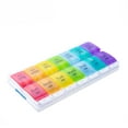 thumbnail image 3 of Maxpert Weekly Pill Organizer Case - 7 Day AM PM Push Button Pill Planner - Easy Open Arthritis Friendly Medicine Organizer - Large Pill Case for Medication, Vitamins, Fish Oil, Supplements, 3 of 6